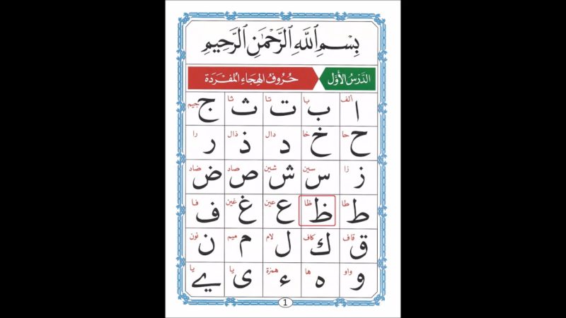 ماهي القاعدة النورانية لتعليم اللغة العربية 1